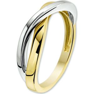 ring 14K bicolor goud geel/wit 4205849