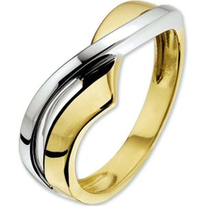 ring 14K bicolor goud geel/wit 4205854
