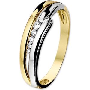 The Jewelry Collection Ring Diamant 0.096ct H Si - Bicolor Goud