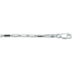 armband buisjes 2,0 mm zilver wit 1017034