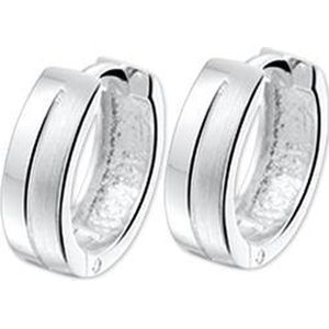 Klapoorringen - Vlak - Gerhodineerd Zilver - Poli/Mat - 1318161