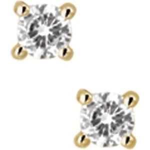 oorknoppen diamant h p1 14K geelgoud 4016587