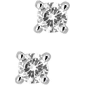 The Jewelry Collection Oorknoppen Diamant 0.20 Ct. - Witgoud