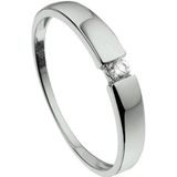 Ring - Zirkonia - Witgouden Ring - 14K - Gepolijst