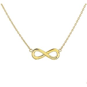 The Fashion Jewelry Collection - Ketting Infinity - Geelgoud - 41 + 4 cm