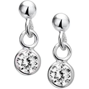 oorhangers zirkonia zilver wit 1019961