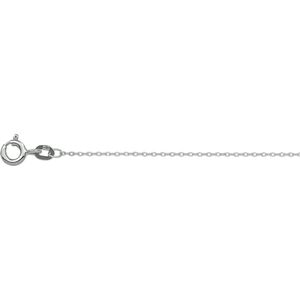 Collier Anker Plat - Witgoud - 14K - Gepolijst