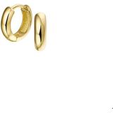 Dutch Jewel - Geelgouden Klap-Oorringen - Gepolijst - Breedte 4 mm - Diameter 12 mm