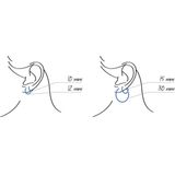 Klapoorringen - Geelgoud - 14K - Zirkonia - 1,5 mm Vlak