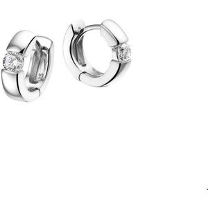Klapoorringen - Zilver - Gerhodineerd - Zirkonia - 1320936