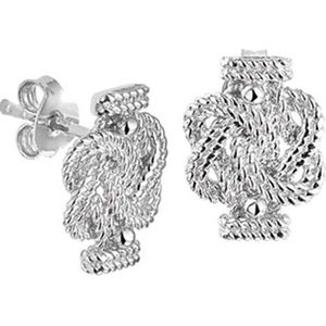The Jewelry Collection Oorknoppen Surinaamse Mattenklopper - Zilver Gerhodineerd