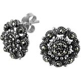 Zilver Geoxideerde Oorknoppen oxi marcasiet 1101160