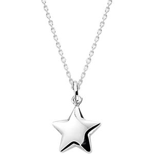 collier hanger ster 41 + 4 cm zilver wit 1020355