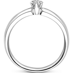 Ring - Diamant 0.10ct H Si - 14K Witgoud - Gepolijst