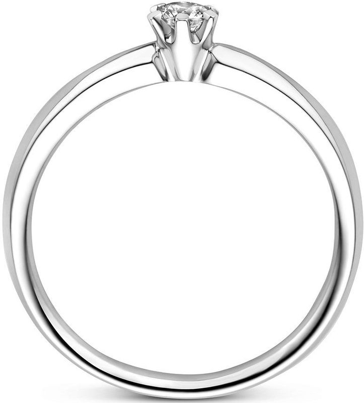 Ring - Diamant 0.10ct H Si - 14K Witgoud - Gepolijst