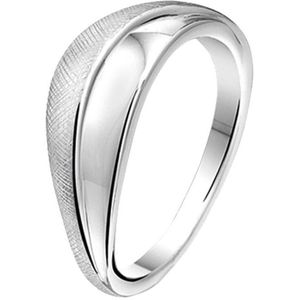 Zilveren Vingerafdruk Ring - Organisch