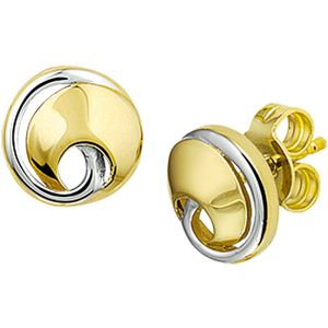 oorknoppen bicolor gestift 14K geelgoud 4017426