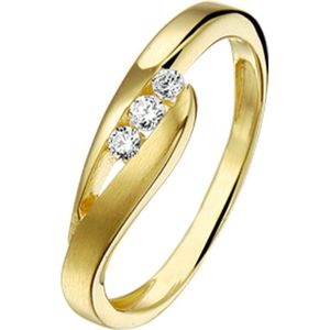 Ring - Zirkonia - 14K Geelgoud - Dames - Sieraden