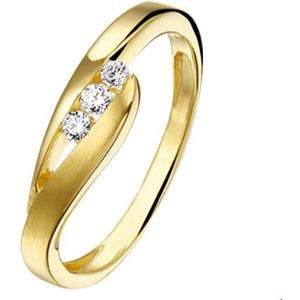 Ring Zirkonia 14K Geelgoud