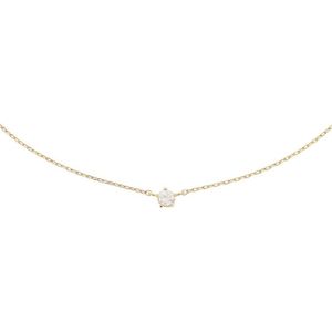 Marie Celeste ketting zirkonia 0,8 mm 40 + 4 cm - 3 mm - Goud