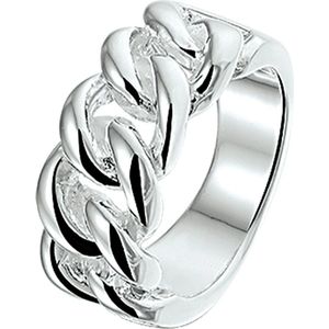 Ring - Gerhodineerd Zilver - Gourmet Schakel - 1324103