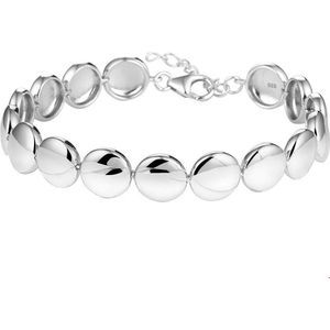 The Jewelry Collection Armband 10 mm 17,5 + 3 cm - Zilver Gerhodineerd