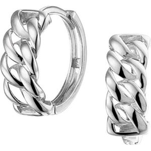 The Jewelry Collection Klapoorringen Gourmet - Witgoud