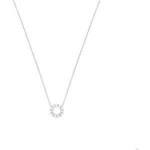 Collier - Witgoud - 40 + 3 cm - Zirkonia - 14K