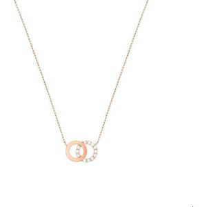 Collier - 14K Roségoud - Rondjes - Zirkonia - 40 42 44 cm