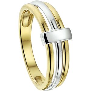 ring 14K bicolor goud geel/wit 4207693