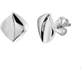 TFT - Oorknoppen - Zilver Gerhodineerd - Gescratcht Poli/mat - 10.5 mm x 9.5 mm