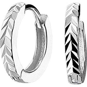 The Jewelry Collection Klapoorringen Vlak - Zilver