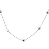 TFT - Collier - Witgoud - 5 x Schuifbol - 1,0 mm - Draaglengtes 40-42-44 cm