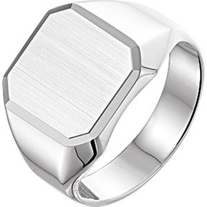 Zilveren Graveerring poli/mat gediamanteerd 1020876 21.00 mm (66)