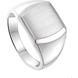 graveerring poli/mat zilver wit 1020880