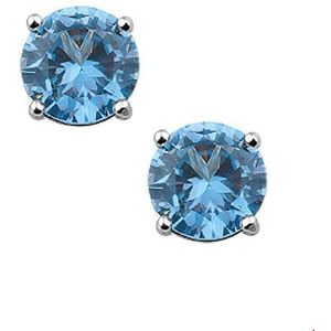 Oorknopjes - Blauw - Zilver - Gerhodineerd - Zirkonia
