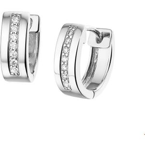The Jewelry Collection Klapoorringen Zirkonia - Zilver