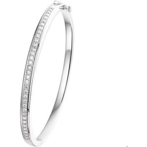 Huiscollectie - Bangle - Zilver - Scharnier - Zirkonia 4,5 X 58 mm