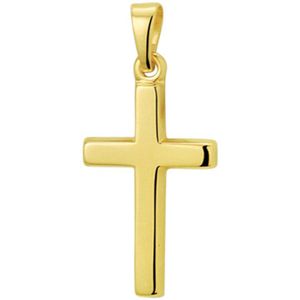 The Jewelry Collection - Hanger Kruis - Goud - 18x11.5mm - Totale Lengte 2.5cm