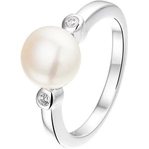 The Jewelry Collection Ring Parel En Zirkonia - Zilver