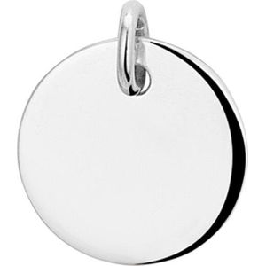 The Jewelry Collection Graveerhanger Rond - Zilver
