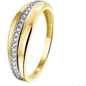 Ring Zirkonia 14K Geelgoud