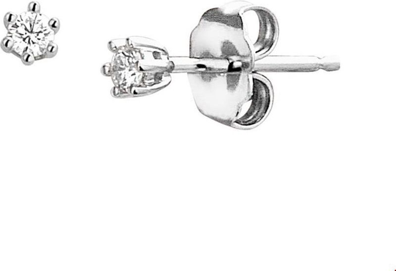 TFT - Oorknoppen - Witgoud - Diamant 0.10ct (2x0.05ct) H SI Glanzend