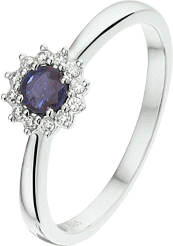 Ring Saffier 0.29ct En Diamant 0.09ct H P1