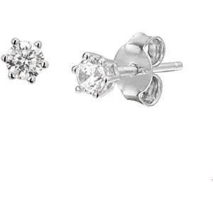 TFT Oorknoppen Zirkonia Zilver Gerhodineerd Glanzend 3mm