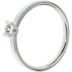 Ring - Witgoud met Palladium - 0.075ct H Si - Dames - Gepolijst