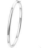 Bangle - Scharnier - Vlakke Buis - 14K Witgoud - 3 x 61 mm