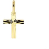 Massieve Kruis Hanger - Geelgoud - 14 Karaats - 7,5x10mm