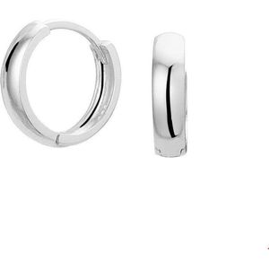 Klapoorringen - 14K - Witgoud - 12x3.2mm - Stevige Scharnier Sluiting