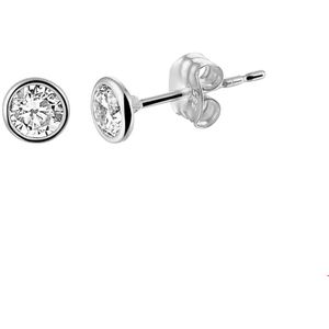oorknoppen zirkonia 14K witgoud 4104723